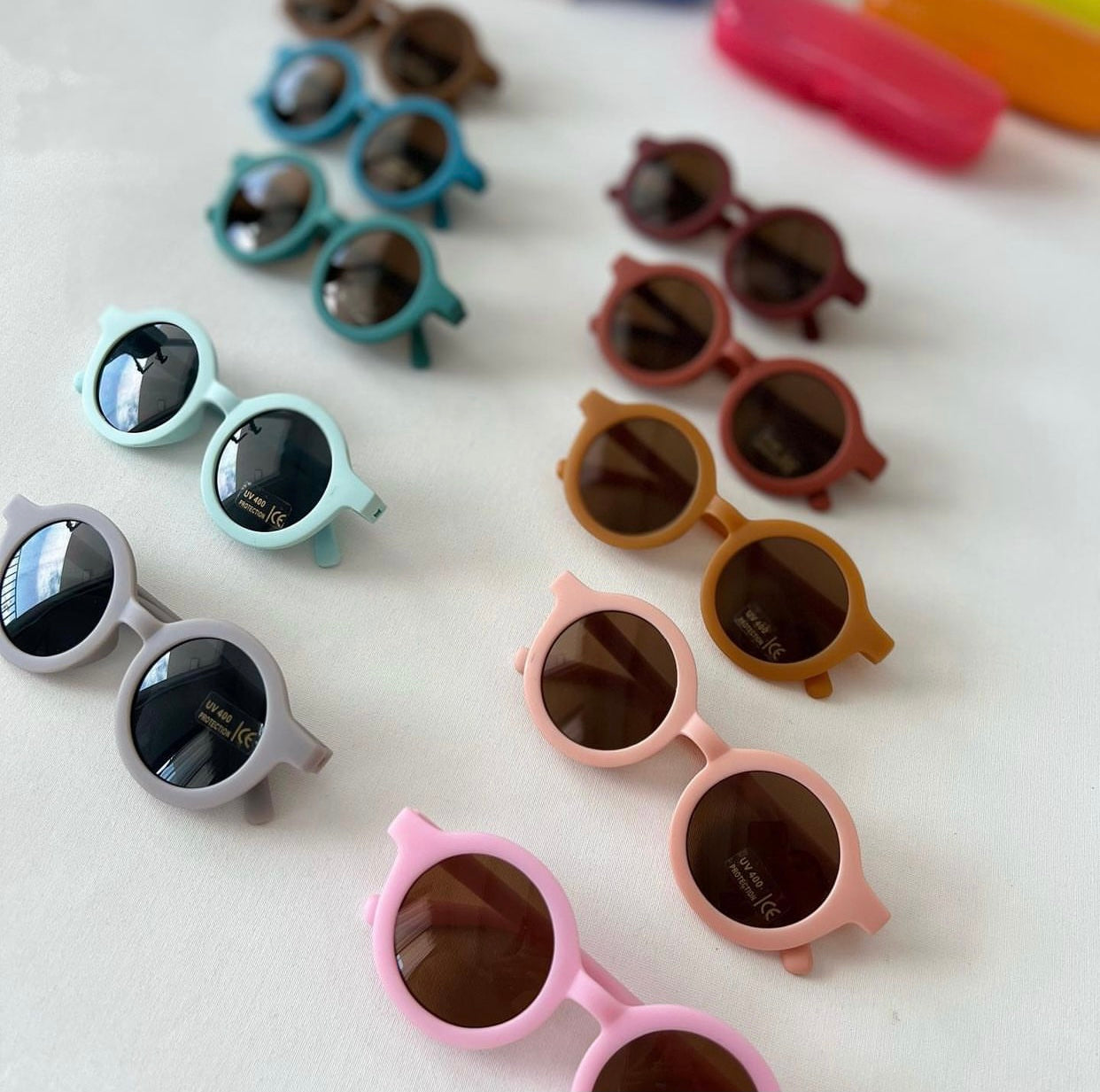 Unisex Kids Round Sun Glasses